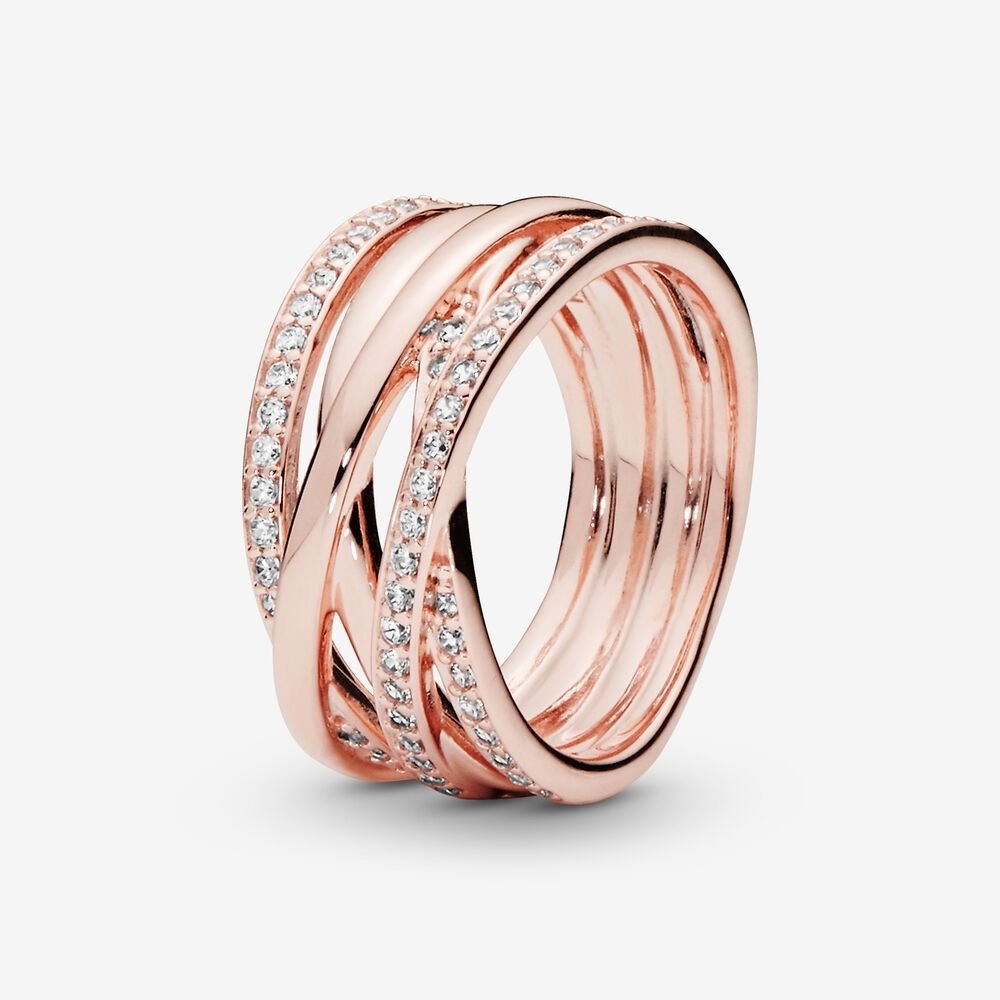 Pandora Sparkling & Polished Lines Ring
